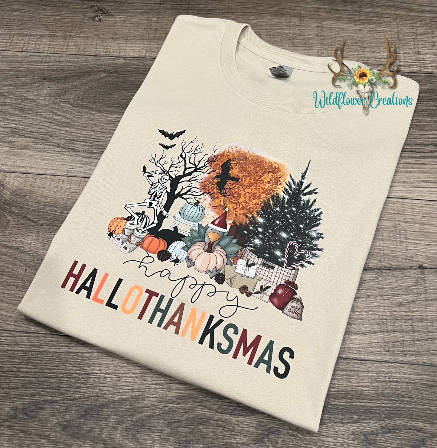 Happy Hallothanksmas tee