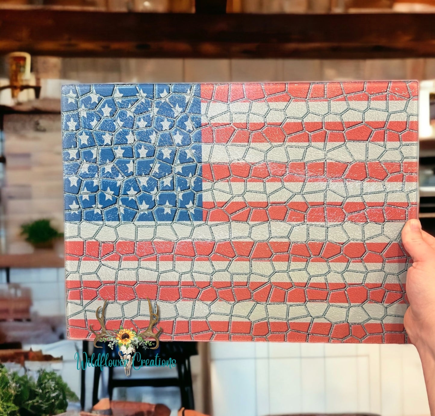 Flag glass cutting board