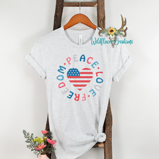 Peace Love Freedom tee