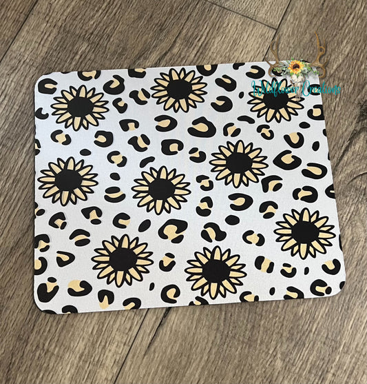 Leopard Sunflower Mouse Pad