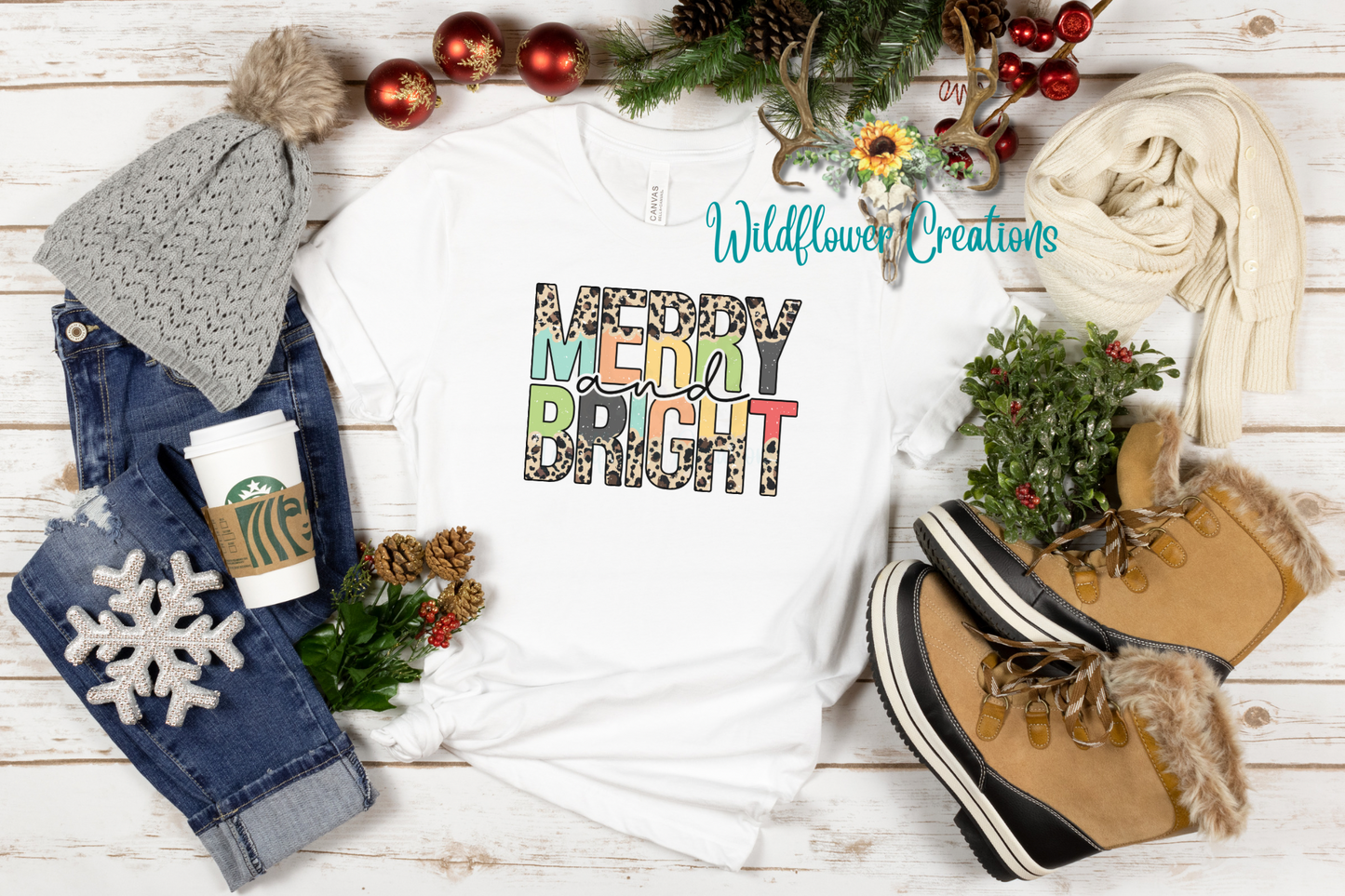 Merry & Bright tee