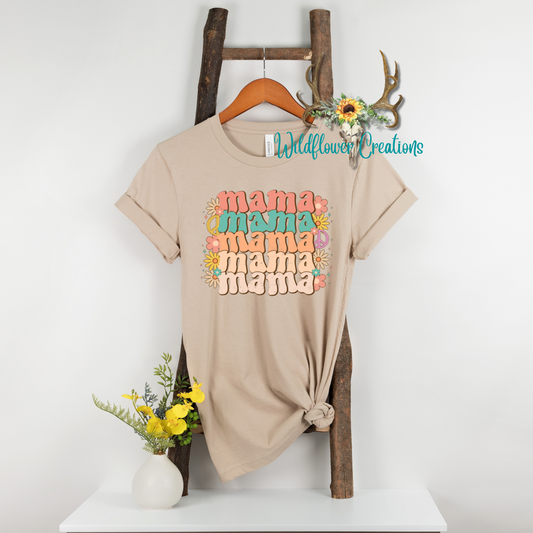 Mama with Flowers tee