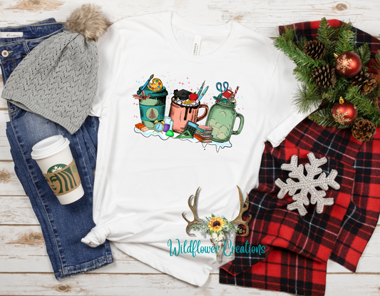 Christmas Teacher coffee & hot coco tee