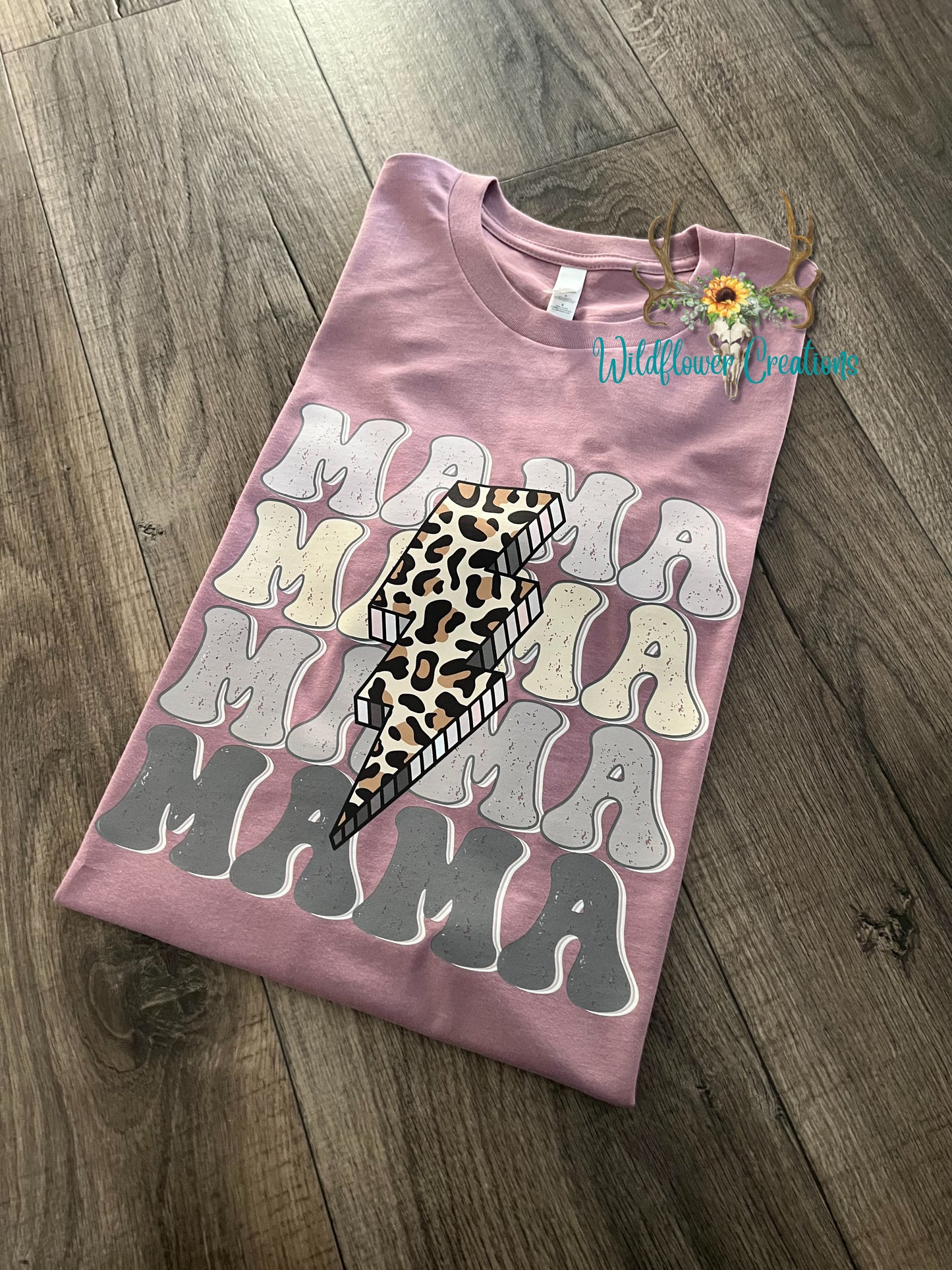 Mama with lighting bolt tee